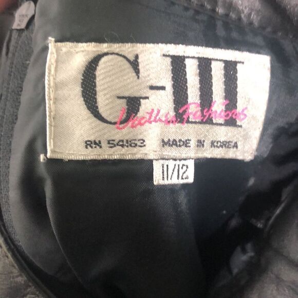 Vintage 90’s G-III Genuine Leather skirt black size 11/12 medium - Picture 7 of 8